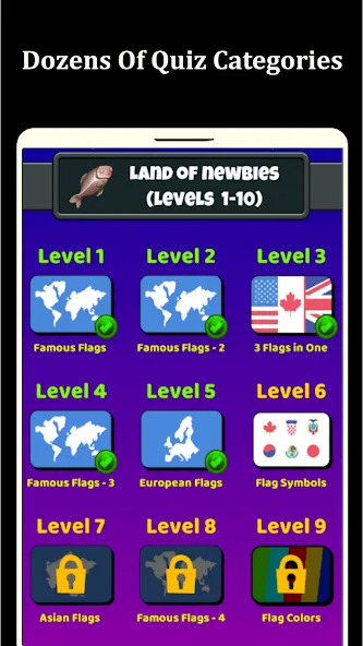 World Flags Quiz Game (Ворлд Флагс Квиз Гейм)  [МОД Все открыто] Screenshot 5