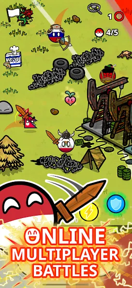 Countryball Potato Mayhem (Кантрибол Потето Мейхем)  [МОД Menu] Screenshot 1