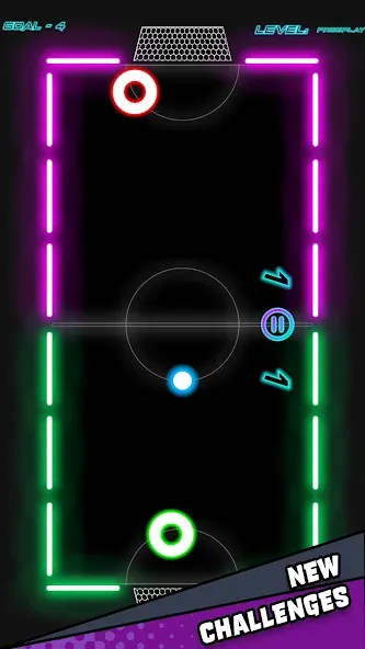 Air Hockey Glow HD Ultimate 2D (Эйр)  [МОД Много денег] Screenshot 1