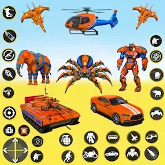 Скачать взлом Spider Mech Wars - Robot Game [МОД Бесконечные монеты] на Андроид
