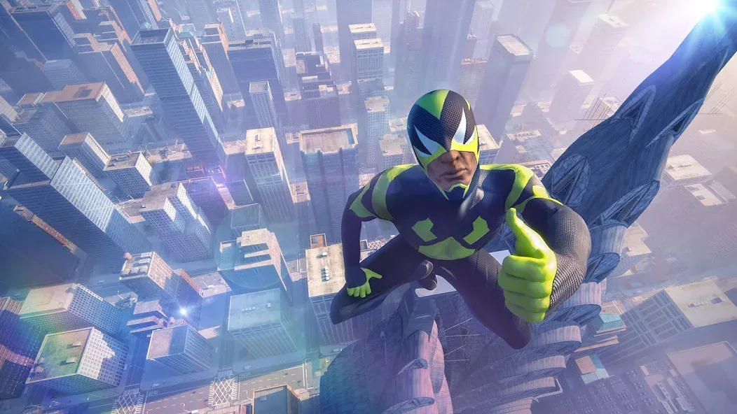 Rope Frog Ninja Hero Car Vegas (Роуп Фрог Ниндзя Герой Кар Вегас)  [МОД Меню] Screenshot 1