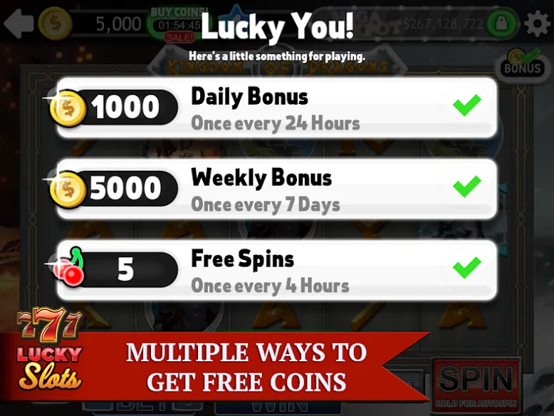 Lucky Slots (Лаки Слотс)  [МОД Unlimited Money] Screenshot 5