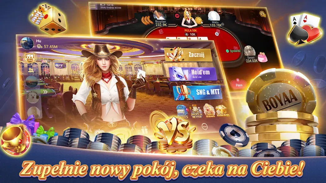 Texas Poker Polski  (Boyaa) (Техасский Покер Польский)  [МОД Бесконечные монеты] Screenshot 3