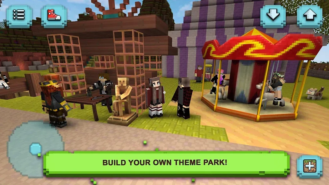 Theme Park Craft: Build & Ride  [МОД Все открыто] Screenshot 5