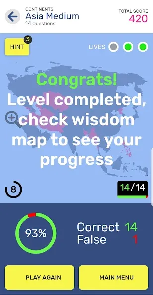 Map Quiz World Geography (Мап Квиз Всемирная География)  [МОД Mega Pack] Screenshot 3