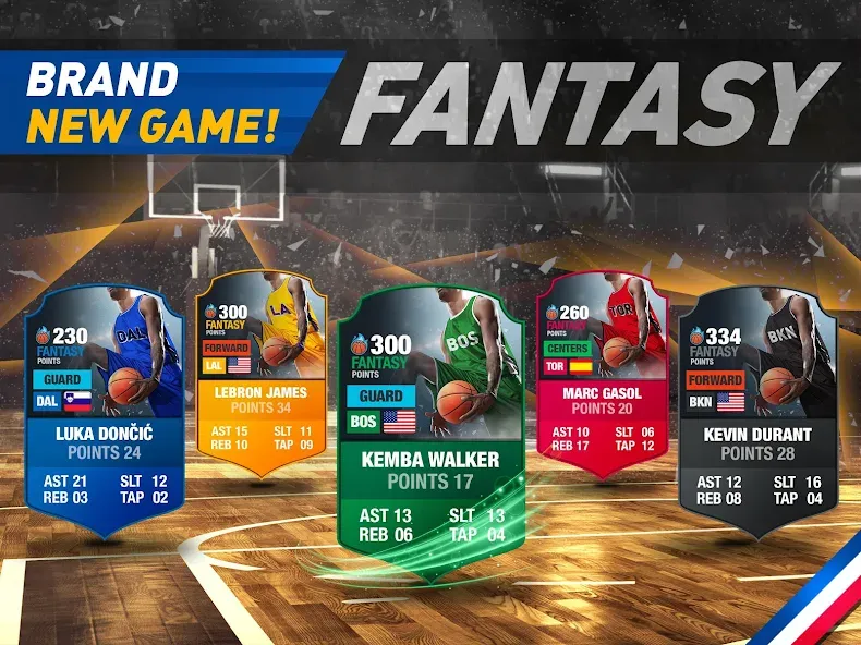 Basketball Fantasy Manager NBA  [МОД Бесконечные деньги] Screenshot 3