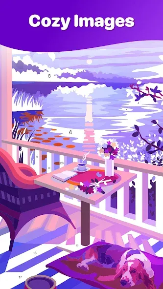 Hey Color Paint by Number Art  [МОД Бесконечные монеты] Screenshot 4