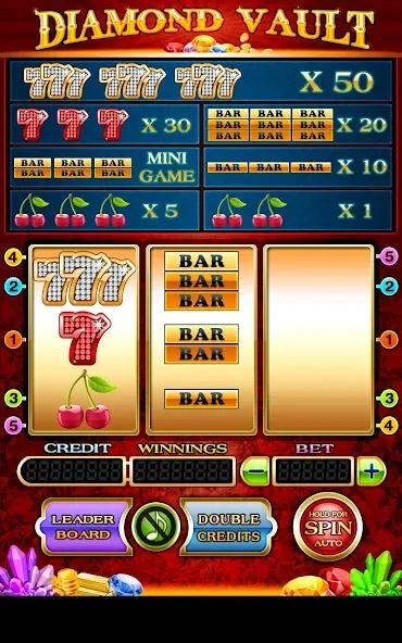 Diamond Vault Slots - Vegas (Бриллиантовые ячейки слотов)  [МОД Все открыто] Screenshot 1