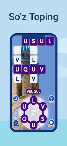 So'z o'yini - So'zni Toping  [МОД Много монет] Screenshot 1
