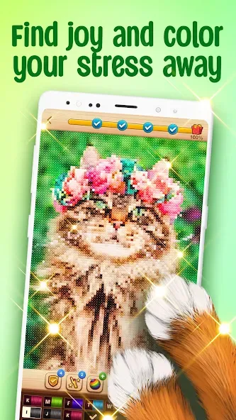 Cross-Stitch: Coloring Book (Кросс)  [МОД Unlocked] Screenshot 2