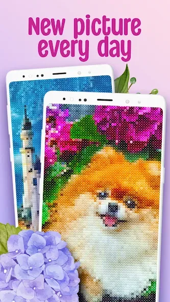 Cross-Stitch: Coloring Book (Кросс)  [МОД Unlocked] Screenshot 3