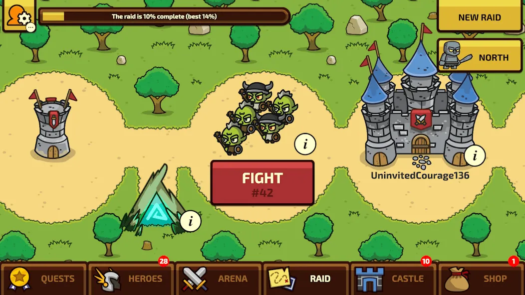 Raid Heroes: Total War  [МОД Бесконечные монеты] Screenshot 1