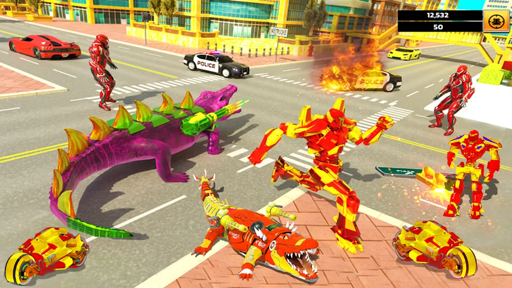 Robot Game Transform Crocodile  [МОД Mega Pack] Screenshot 3