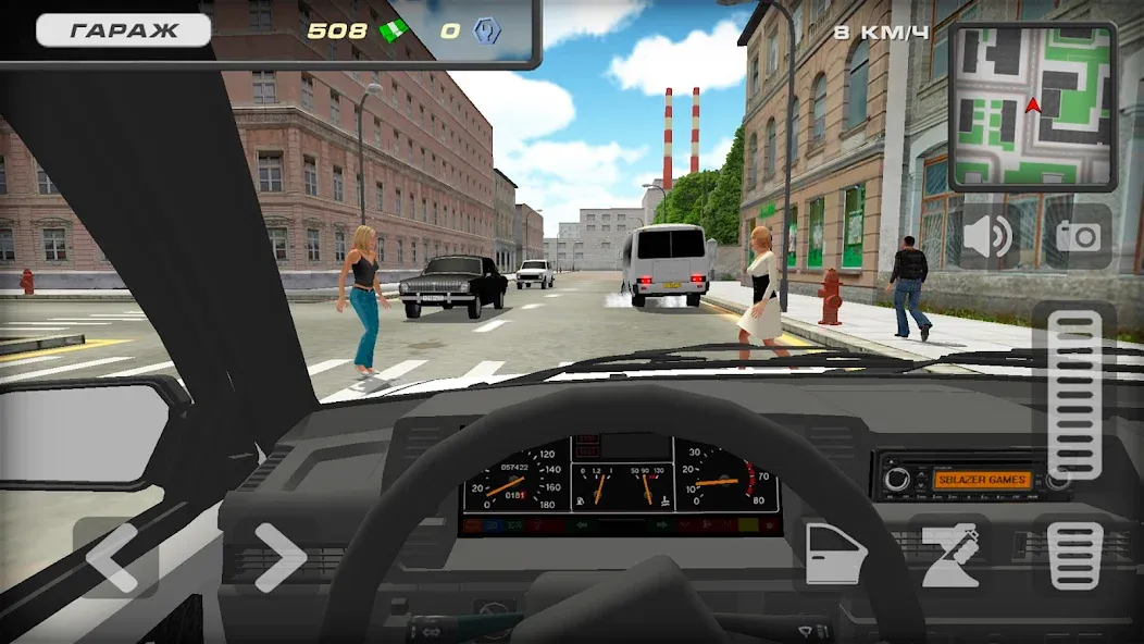 Lada 2109 Russian Car Driver  [МОД Бесконечные деньги] Screenshot 4
