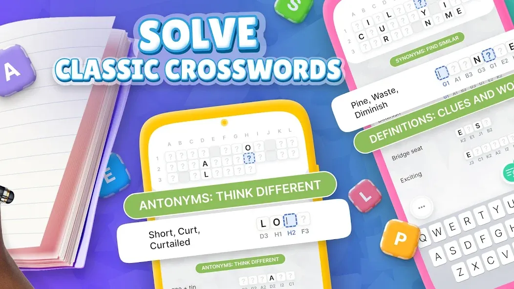 Acrostics－Cross Word Puzzles  [МОД Много монет] Screenshot 2