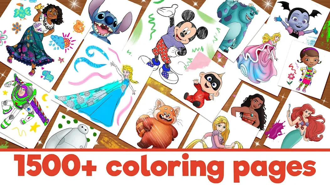 Disney Coloring World (Дисней)  [МОД Меню] Screenshot 1