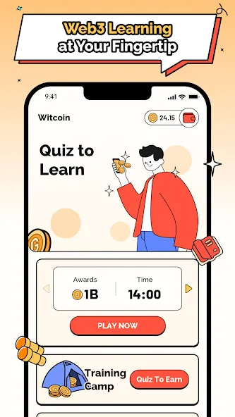 Witcoin: Web3 Play to Learn (Виткоин)  [МОД Много монет] Screenshot 1