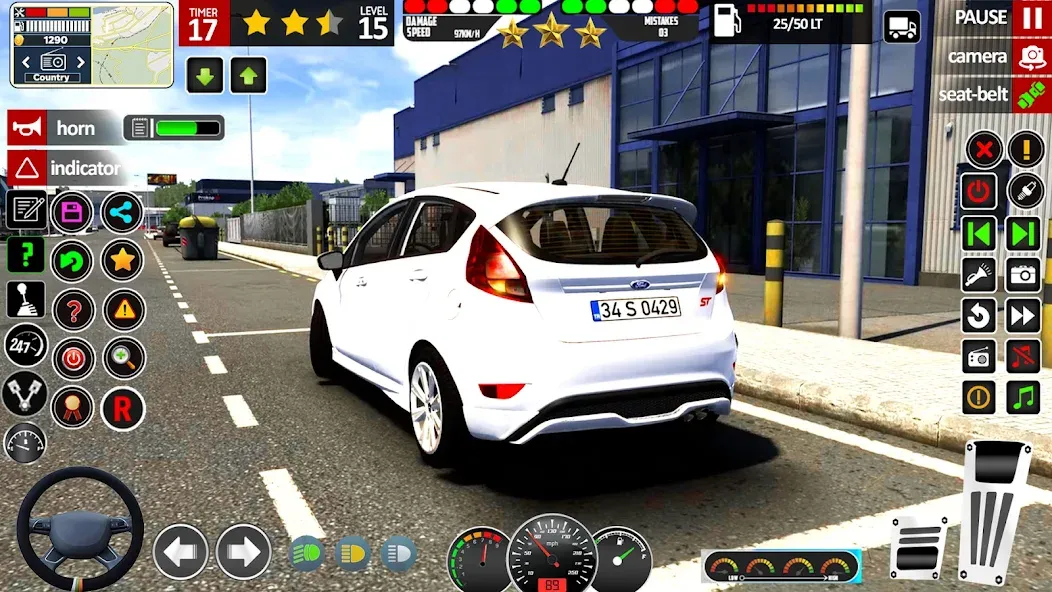 School Car Game 3d Car Driving  [МОД Unlocked] Screenshot 3