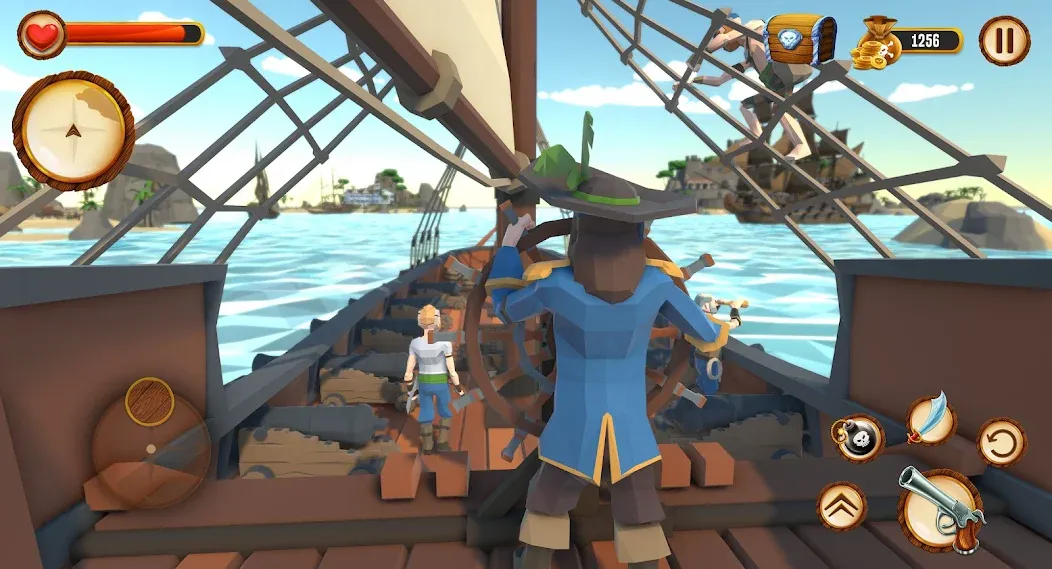 Pirate Polygon Caribbean Sea (Пиратская Полигон Карибское море)  [МОД Меню] Screenshot 2