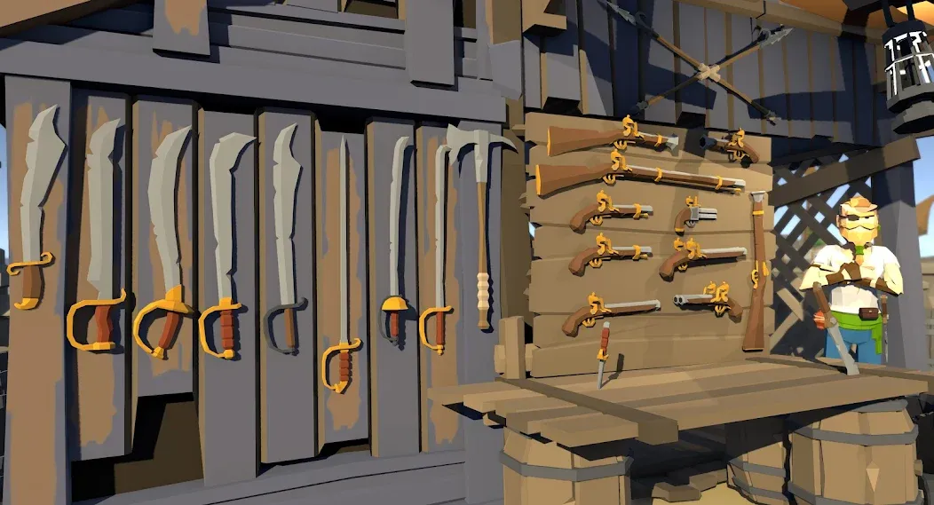 Pirate Polygon Caribbean Sea (Пиратская Полигон Карибское море)  [МОД Меню] Screenshot 3