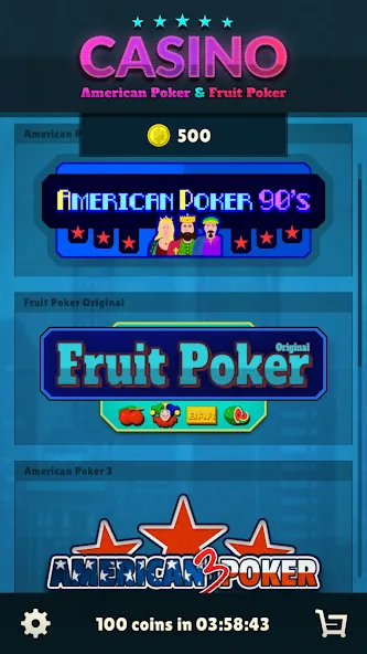 American Poker 90's Casino  [МОД Unlimited Money] Screenshot 1