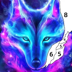 Скачать взлом Wolf Coloring Book Color Game (Вульф Колоринг Бук Колор Гейм)  [МОД Много монет] на Андроид
