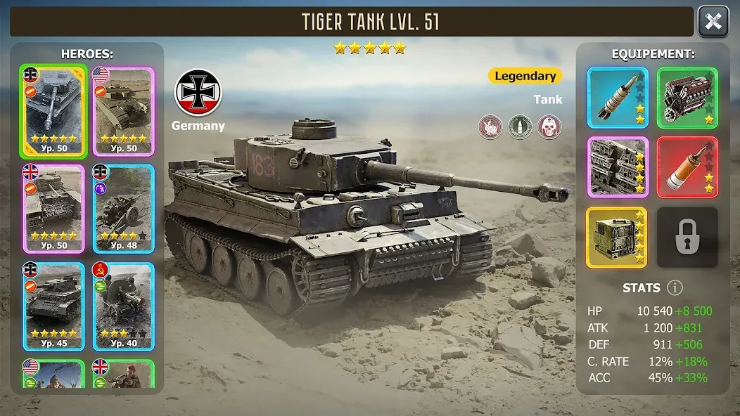 Heroes of Wars: WW2 Battles (2 (Хероэс оф Варс)  [МОД Menu] Screenshot 2